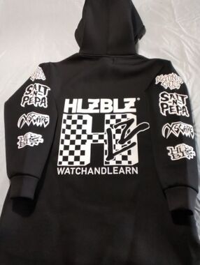 HLZ BLZ Neoprene Black Medium HOODIE " Watch And Learn " , $36